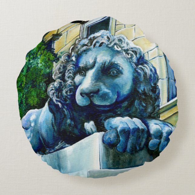 Esteemed Feline, Washington DC, USA Round Pillow (Back)