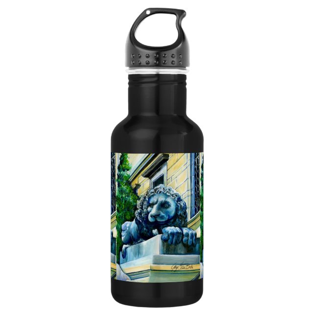Esteemed Feline, Washington DC, USA Stainless Steel Water Bottle (Front)