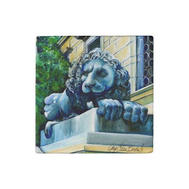 Esteemed Feline, Washington DC, USA Stone Magnet (Front)