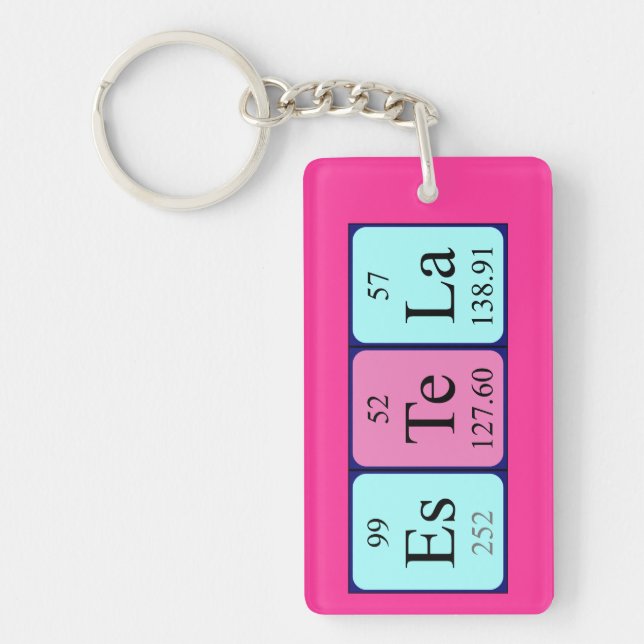 Estela periodic table name keyring (Front)