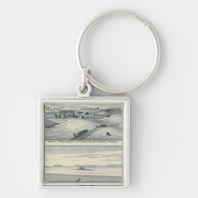 Estella Blanca Vineyard, California Keychain (Front)