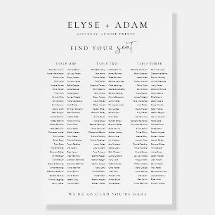 Estelle Minimal 3 Banquet Table Plan Foam Board