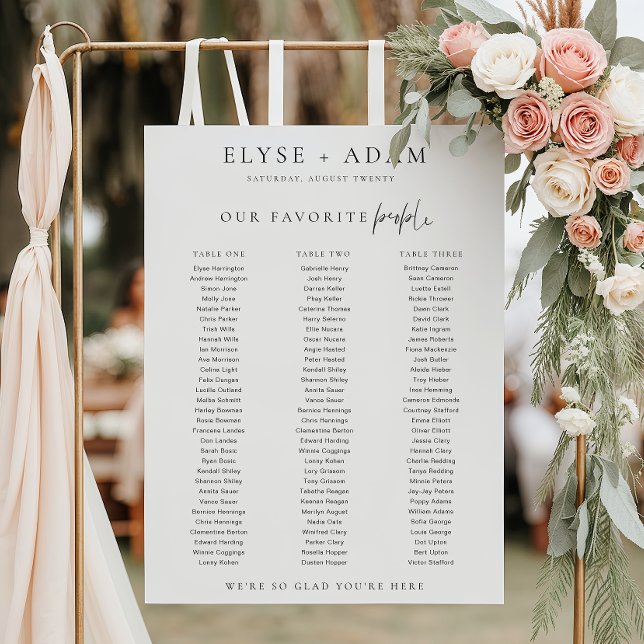 Estelle Minimal 3 Banquet Table Seating Poster (Creator Uploaded)