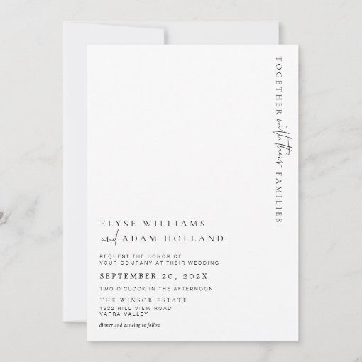 Estelle Minimalist Wedding Details Card | Zazzle