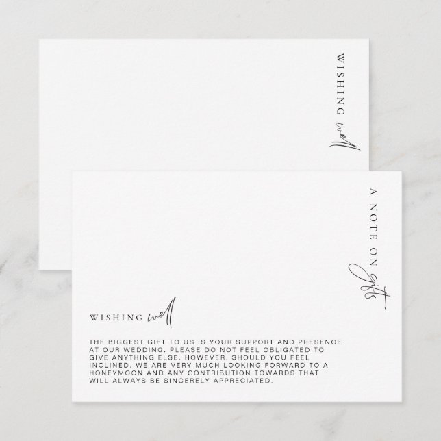 Estelle Minimalist Wishing Well Card (Front/Back)