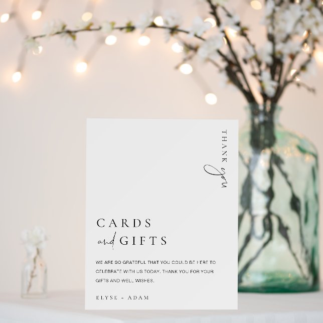Estelle Modern Minimal Cards & Gifts Sign (In Situ (Wedding))
