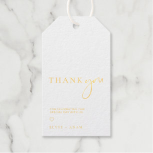 Estelle Modern Minimal Gold Foil Favor Gift Tag