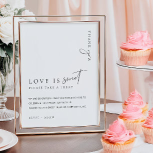 Estelle Modern Minimal Love Is Sweet Favors Sign