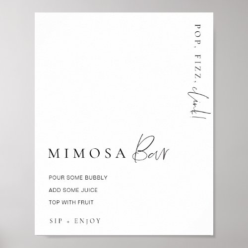 Estelle Modern Minimal Mimosa Bar Sign