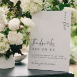 Estelle Modern Minimal Open Bar Menu Sign<br><div class="desc">This open bar sign features a modern calligraphy script heading and minimalist design. The script text heading is an image that cannot be edited. The heading image can be resized to fit any poster size. All of the other text is fully editable. For more advanced customization of this design, simply...</div>