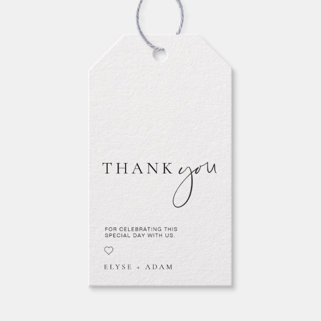 Estelle Modern Minimal Thank You Favor Tag (Front)