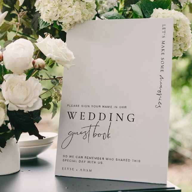 Estelle Modern Minimal Wedding Guest Book Sign (Estelle Wedding Guest Book Sign )