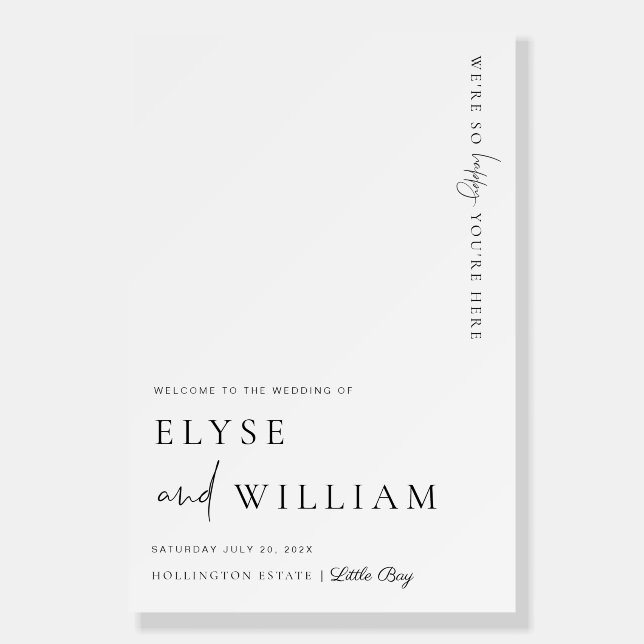 Estelle Modern Minimal Welcome Sign Foam Board (Front)