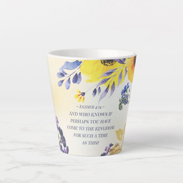 Ester 4:14 Come to the Kingdom for such a Time Latte Mug (Front)