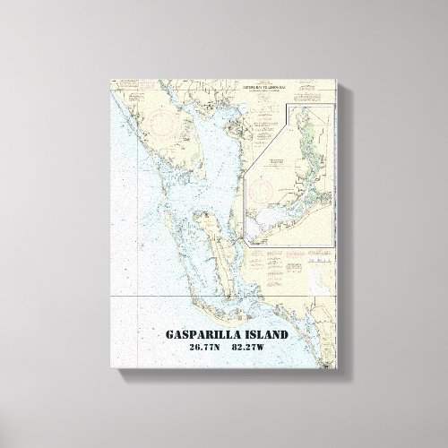 Estero Bay to Lemon Bay Nautical Chart 11426 Canvas Print