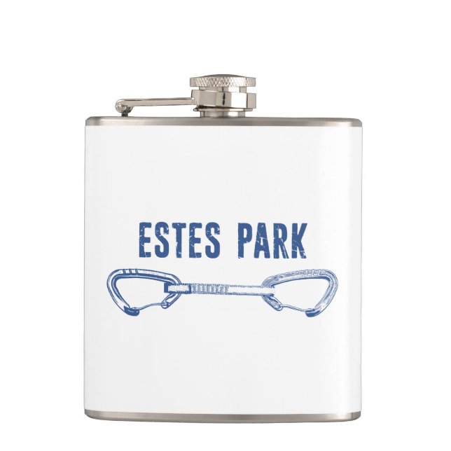 Estes Park Climbing Quickdraw Flask (Front)