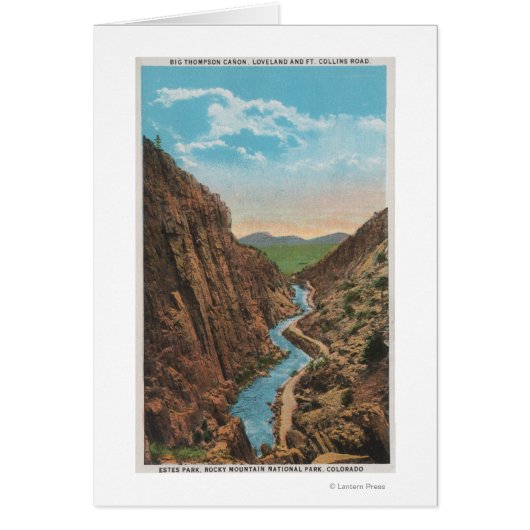 Estes Park, CO - View of Big Thompson Canon Cards (Front)