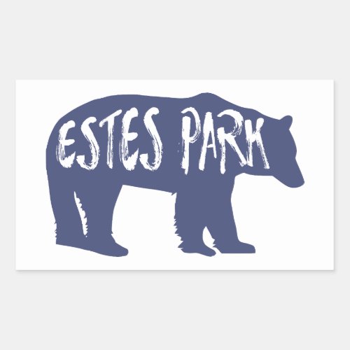 Estes Park Colorado Bear Rectangular Sticker