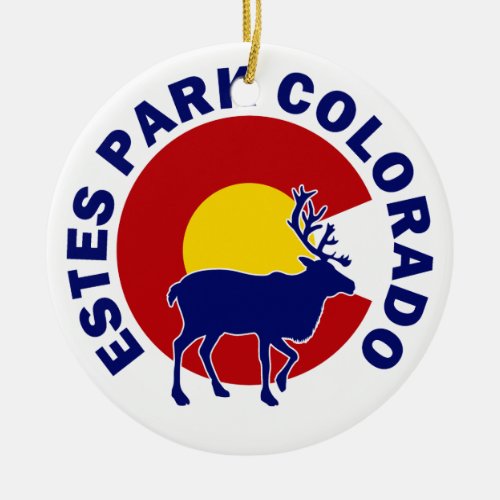 Estes Park Colorado Ceramic Ornament