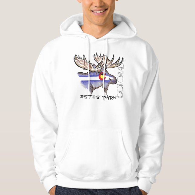Estes Park Colorado elk hoodie (Front)
