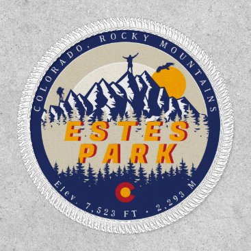 Estes Park Colorado Flag Mountains Hiking Souvenir Patch