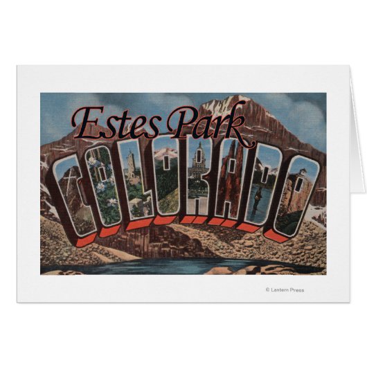 Estes Park, Colorado - Large Letter Scenes Cards (Front Horizontal)