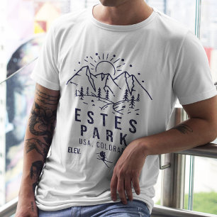 Estes Park Colorado Minimalist Mountains T-Shirt