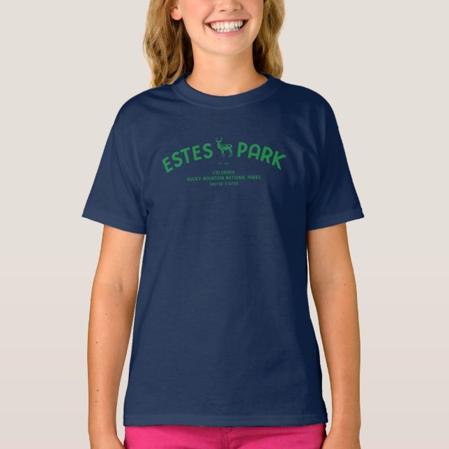 Estes Park Colorado National Park Elk T-Shirt (Front)