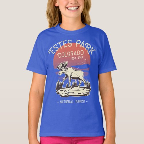 Estes Park Colorado National Park Moose Sunset     T_Shirt
