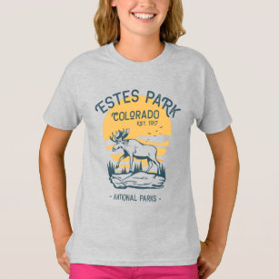 Estes Park Colorado National Park Moose Sunset  T-Shirt
