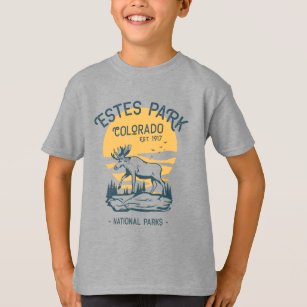 Estes Park Colorado National Park Moose Sunset  T-Shirt