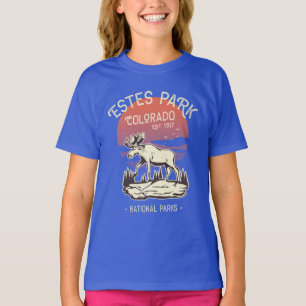 Estes Park Colorado National Park Moose Sunset T-Shirt
