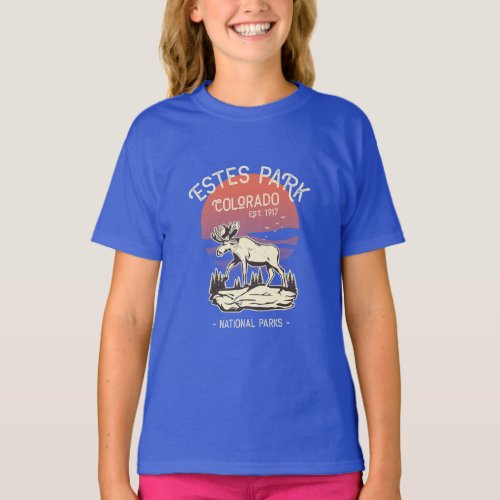 Estes Park Colorado National Park Moose Sunset  T_ T_Shirt