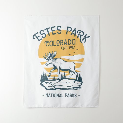 Estes Park Colorado National Park Moose Sunset  Tapestry