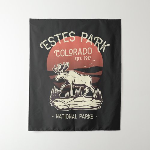 Estes Park Colorado National Park Moose Sunset  Tapestry