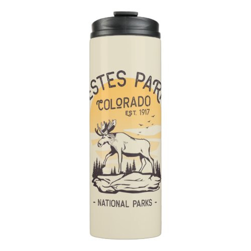 Estes Park Colorado National Park Moose Sunset  Thermal Tumbler