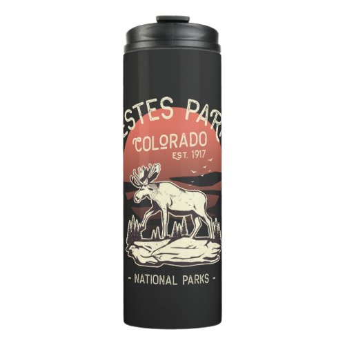 Estes Park Colorado National Park Moose Sunset  Thermal Tumbler