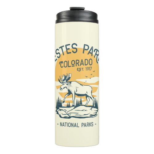 Estes Park Colorado National Park Moose Sunset  Thermal Tumbler