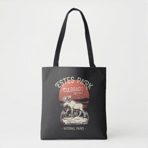 Estes Park Colorado National Park Moose Sunset  Tote Bag