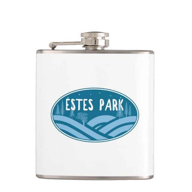 Estes Park Colorado Outdoors Flask (Front)