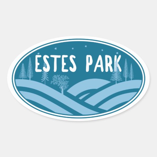 Estes Park Colorado Outdoors Oval Sticker