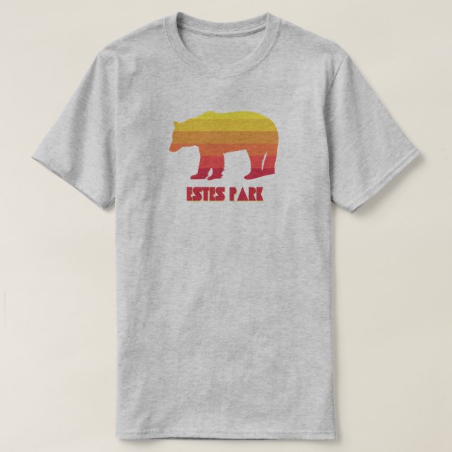 Estes Park Colorado Rainbow Bear T-Shirt (Design Front)
