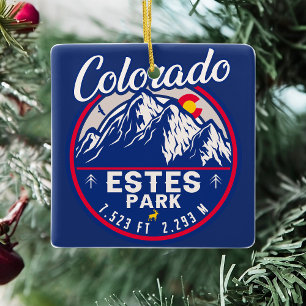 Estes Park Colorado - Rocky Mountain National Park Ceramic Ornament