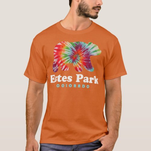 Estes Park Colorado Rocky Mountains Bear Tie Dye T_Shirt