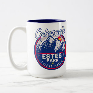Estes Park Colorado Souvenirs - hiking camping Two-Tone Coffee Mug