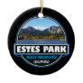 Estes Park Colorado Travel Art Emblem Ceramic Ornament
