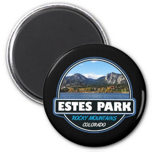 Estes Park Colorado Travel Art Emblem Magnet