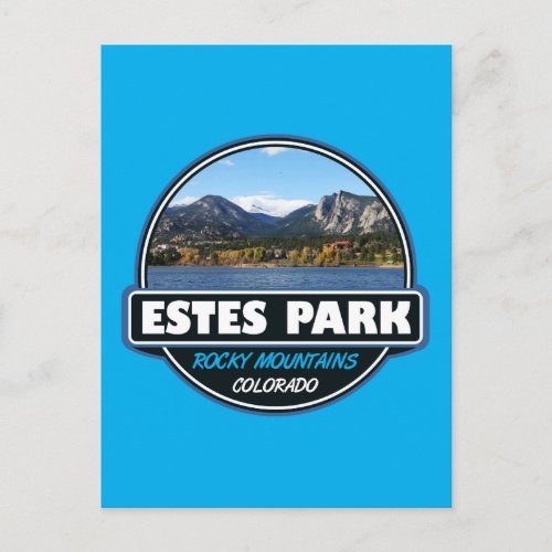 Estes Park Colorado Travel Art Emblem Postcard