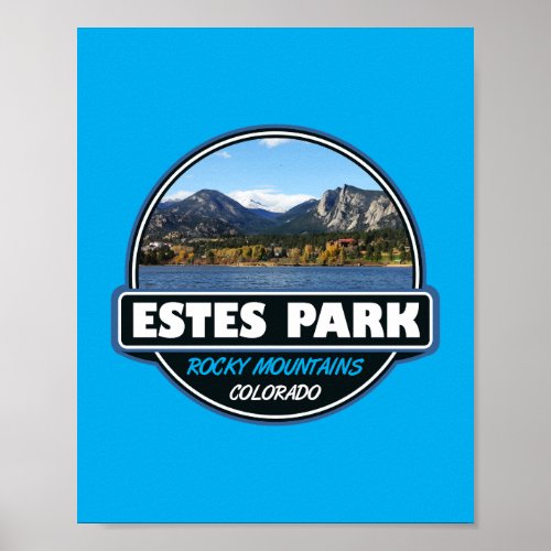 Estes Park Colorado Travel Art Emblem Poster