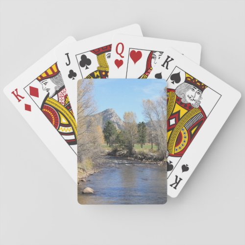 Estes Park Lake ceramic tile Poker Cards